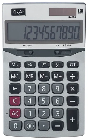 KRAF HESAP MAKİNESİ MASAÜSTÜ 12 HANE HM-150