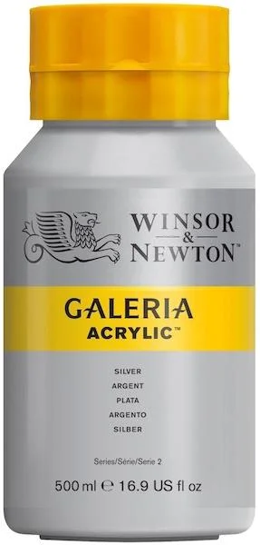 W&amp;N AKRİLİK BOYA GALERIA 500 ML SILVER (METALİK) 617 S.2 WN-2150617