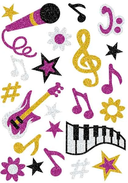 HERMA ETİKET MAGIC GLITTERY MÜZİK İŞARETLERİ 3276