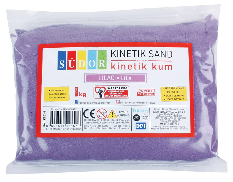 SÜDOR KİNETİK KUM 1 KG LİLA KS03-8