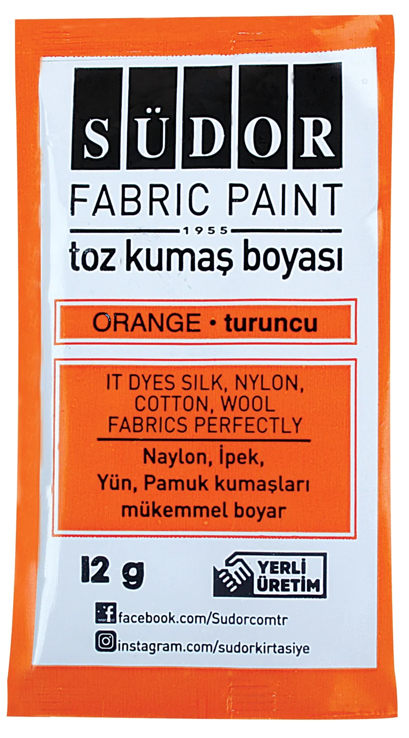 SÜDOR KUMAŞ BOYASI TOZ TURUNCU KB02