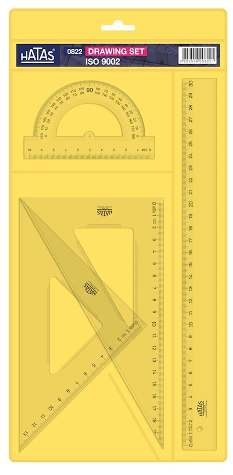 HATAS ÇİZİM TAKIMI TEKNİK OKUL 21 CM GÖNYELİ 00822