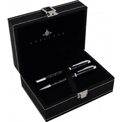 STEELPEN DOLMA KALEM+TÜKENMEZ KALEM SET WORLD SERİSİ SİYAH 2721