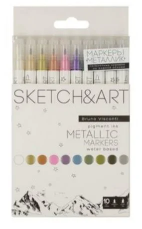 BRUNO VISCONTI BRUSH PEN SKETCH & ART METALİK 10 RENK 22-0114