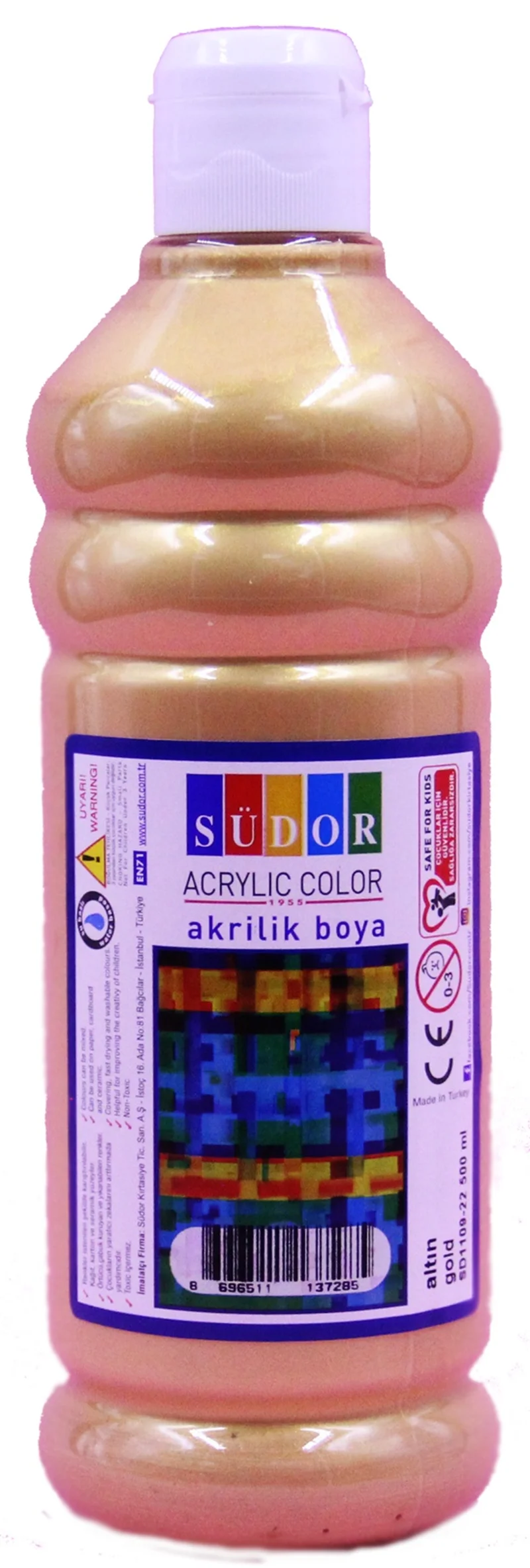 SÜDOR AKRİLİK BOYA 500 ML ALTIN SD1109-22