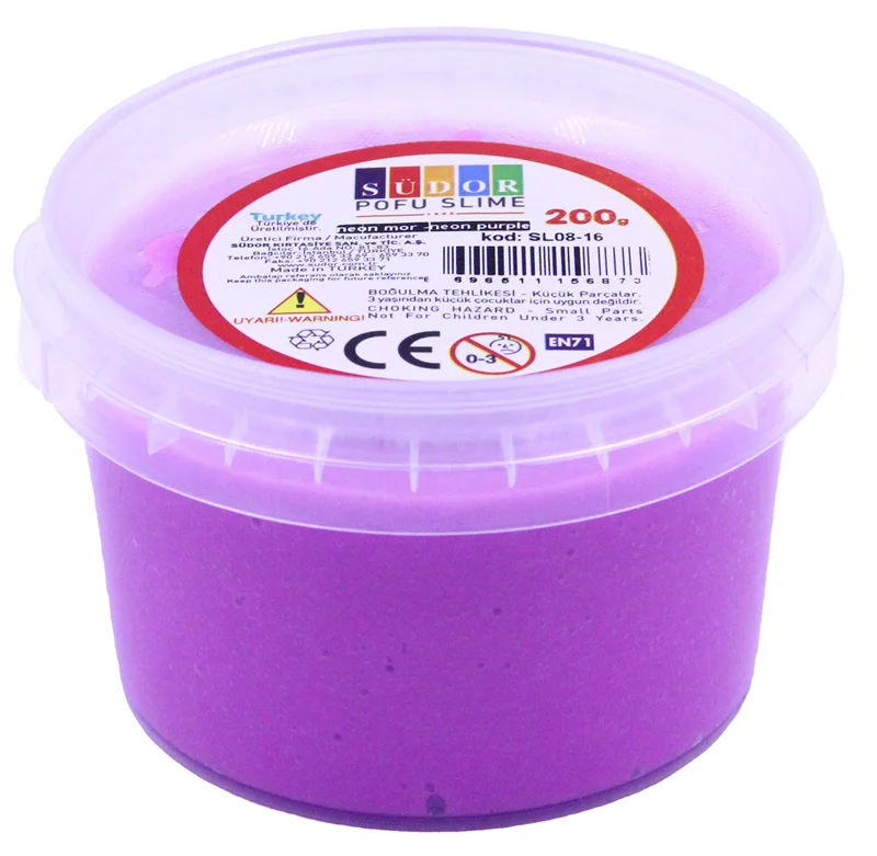SÜDOR SLIME 200 ML POFU FOSFORLU MOR SL08-16