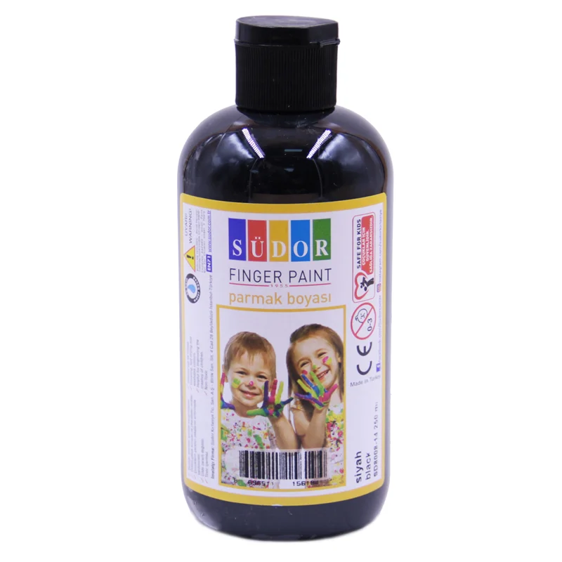 SÜDOR PARMAK BOYASI 250 ML SİYAH SD8008-14