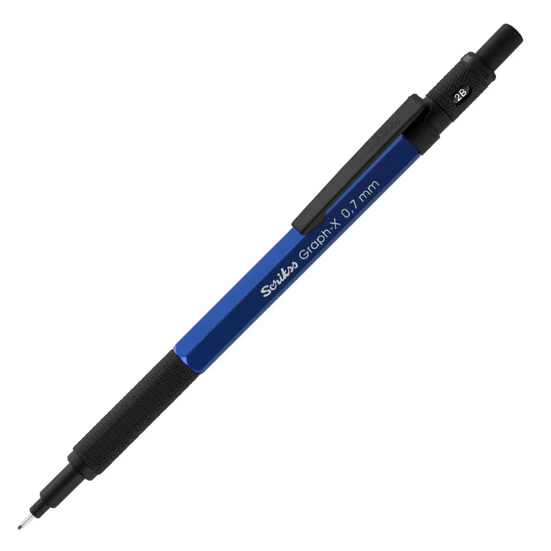 SCRIKSS OFFICE VERSATİL KALEM GRAPH-X METAL ŞEFFAF AMBALAJ 0.7 MAVİ