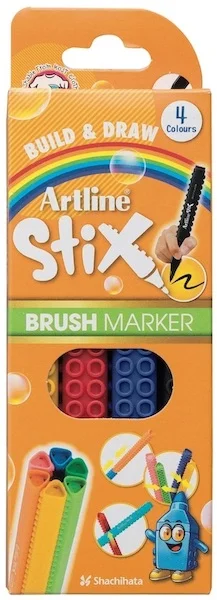 ARTLINE KEÇELİ KALEM STIX BRUSH MARER SET 4 RENK A-ETX-F.4WK