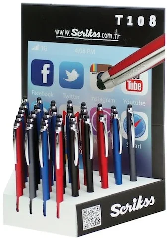SCRIKSS TÜKENMEZ KALEM T108 STYLUS 36 LI STAND