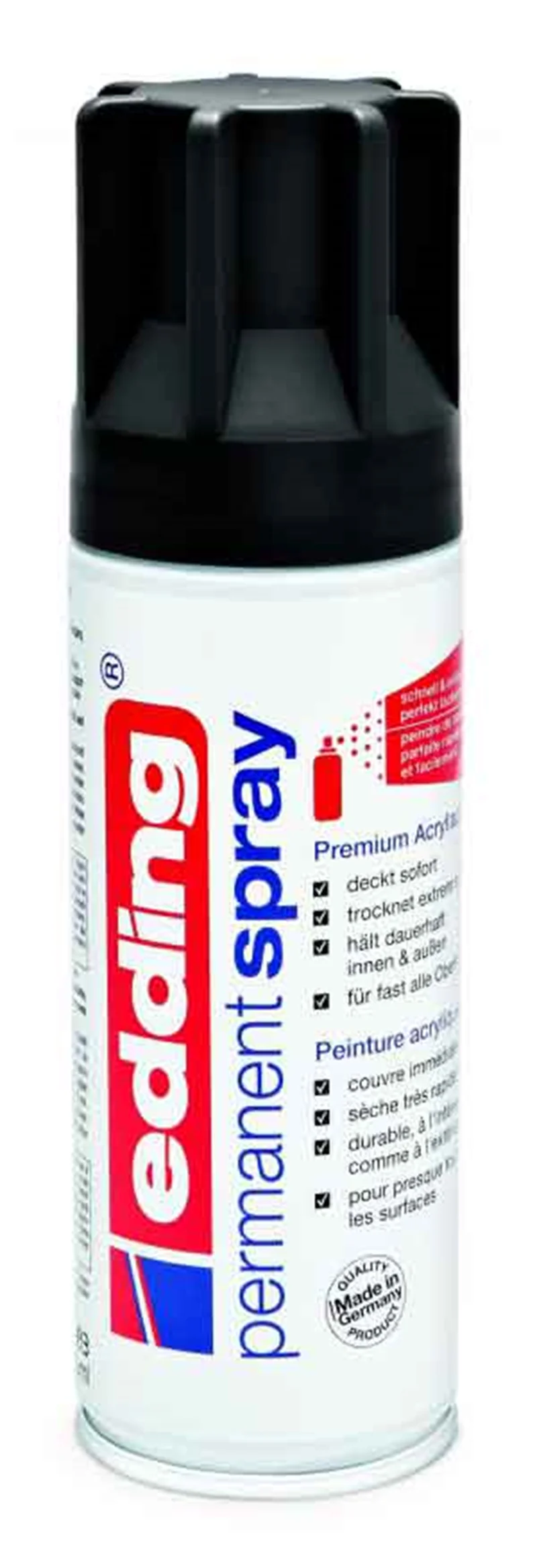 EDDING PERMANENT AKRİLİK SPREY BOYA E-5200 BLACK MAT 901