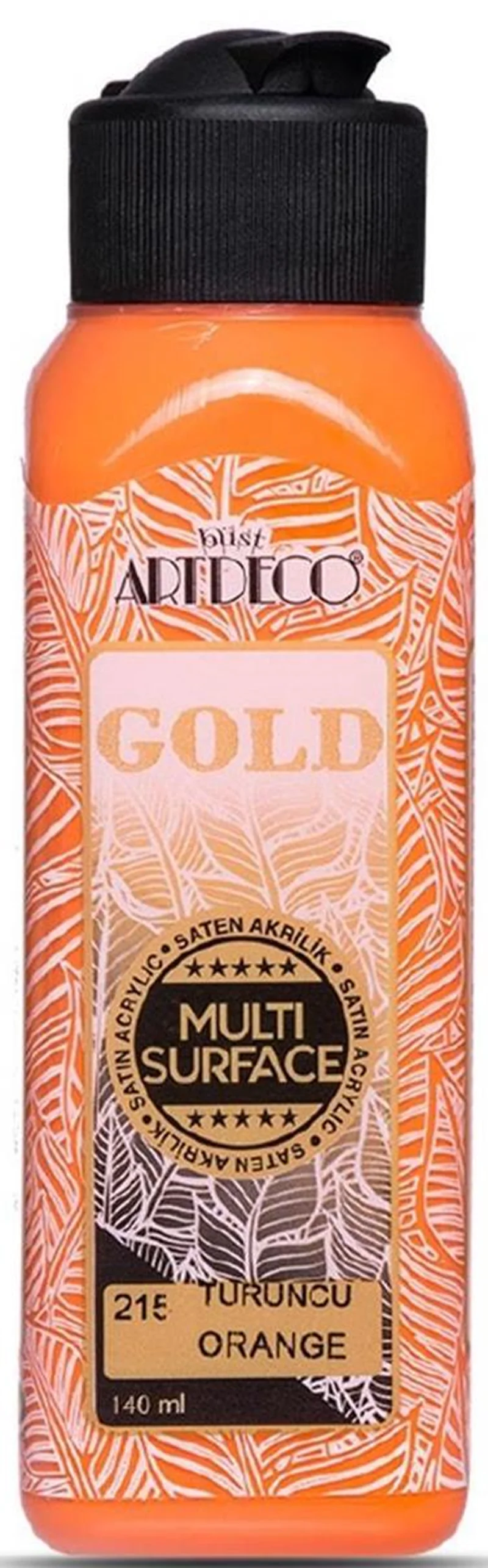 ARTDECO AKRİLİK BOYA GOLD MULTI-SURFACE 140 ML TURUNCU Y-G70R-215