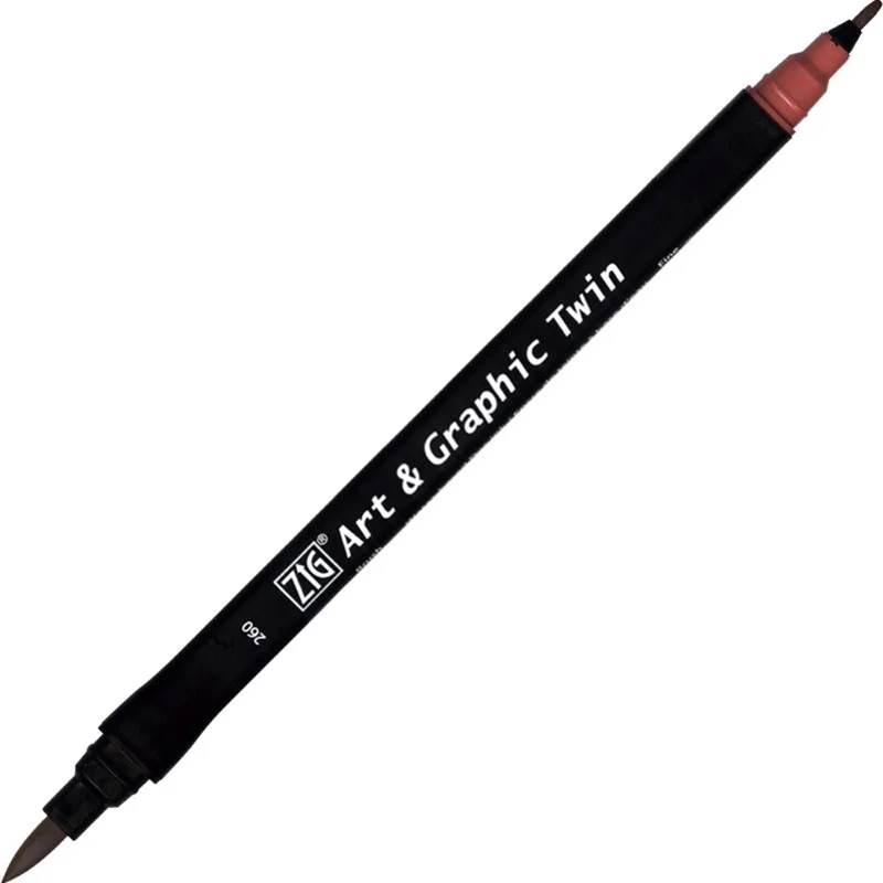 ZIG ART&amp;GRAPHIC TWIN TUT-80 260 DEEP RED