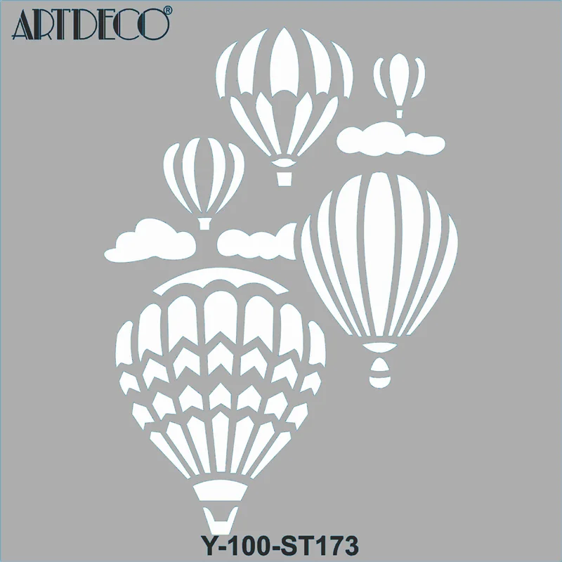 ARTDECO STENCIL 30x30 CM BALONLAR Y-100-ST173