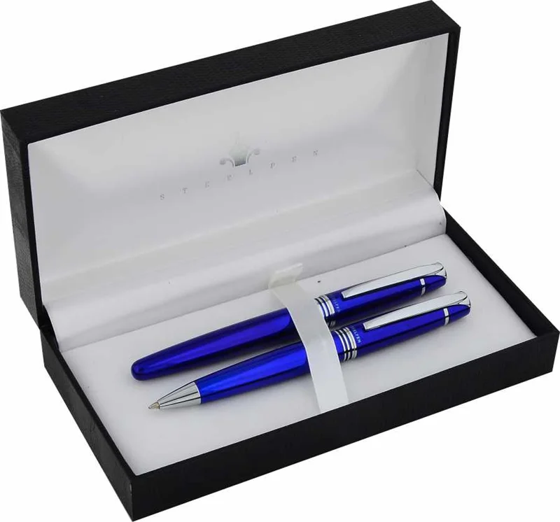 STEELPEN DOLMA KALEM+TÜKENMEZ KALEM SET PLANET SERİSİ MAVİ 0025