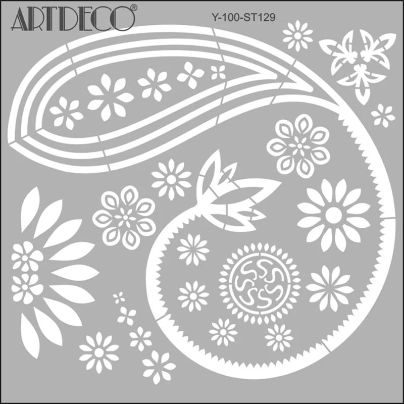 ARTDECO STENCIL 30x30 CM ŞAL DESENİ Y-100-ST129