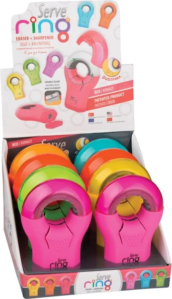 SERVE SİLGİLİ KALEMTIRAŞ RING SET 8 Lİ SV-RING8KTKR