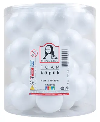 SÜDOR KÖPÜK 4 CM X 40 AD KAVANOZ KP-04
