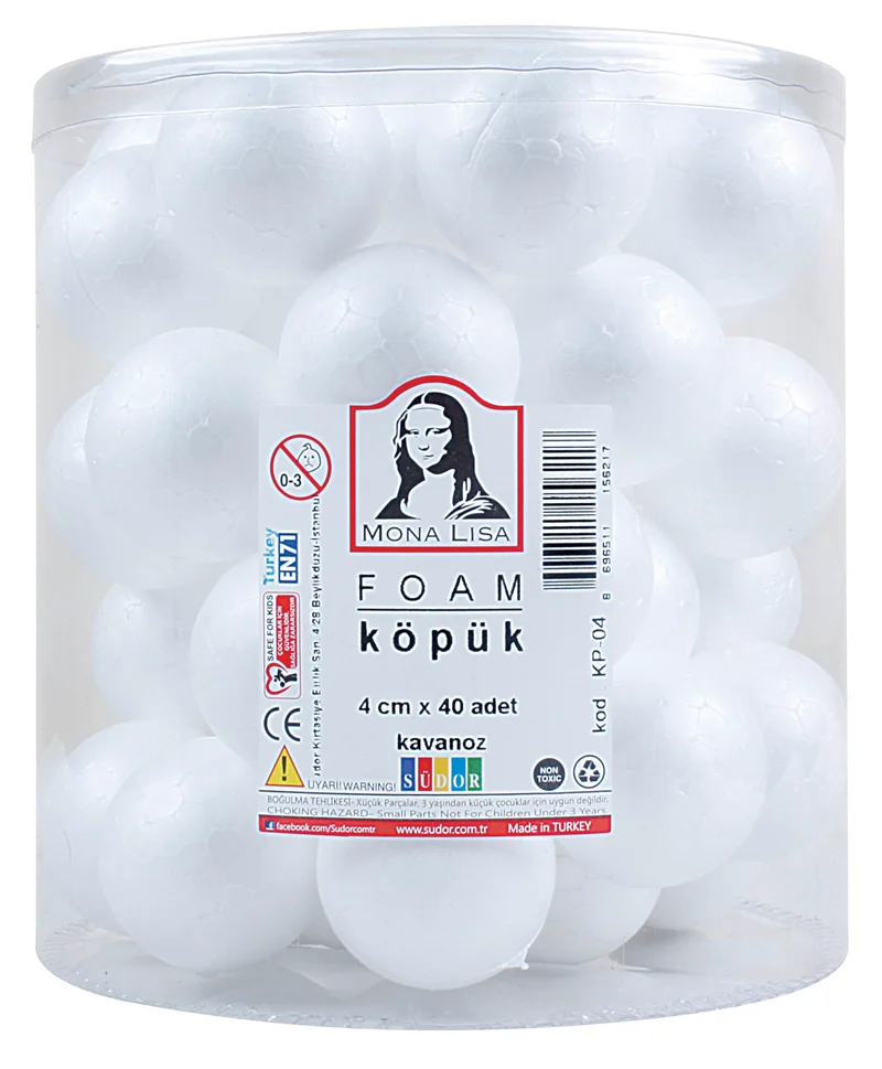 SÜDOR KÖPÜK 4 CM X 40 AD KAVANOZ KP-04