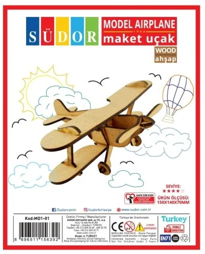 SÜDOR MAKET AHŞAP UÇAK MD1-01