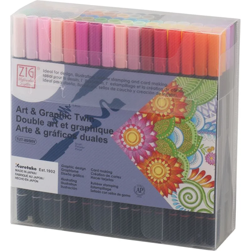 ZIG ART&amp;GRAPHIC TWIN TUT-80/80V 80 Lİ