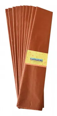 LİNO KREPON KAĞIDI 50x200 LÜX KAHVE 10 LU PA-014-KHV