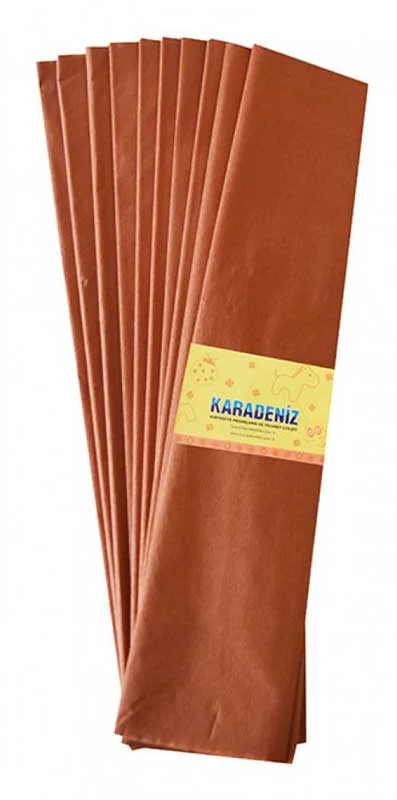 LİNO KREPON KAĞIDI 50x200 LÜX KAHVE 10 LU PA-014-KHV