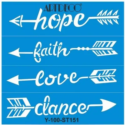 ARTDECO STENCIL 30x30 CM OKLAR Y-100-ST151