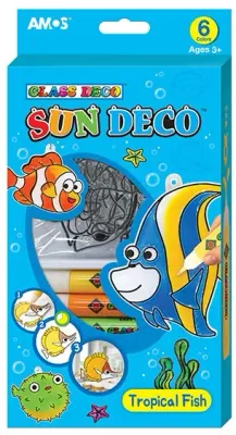 AMOS CAM BOYAMA SETİ SUN DECO TROPIKAL B. SD10P6-T