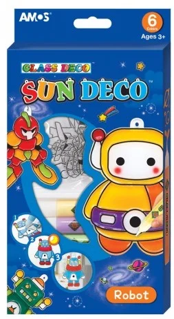 AMOS CAM BOYAMA SETİ SUN DECO ROBOT SD10P6-R