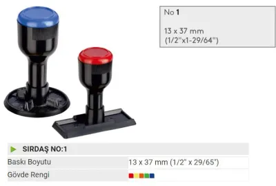 SIRDAŞ MÜHÜR SAPI PLASTİK  P1 37x13 MM