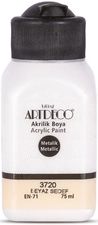 ARTDECO AKRİLİK BOYA METALİK 75 ML BEYAZ SEDEF Y-071I-3720