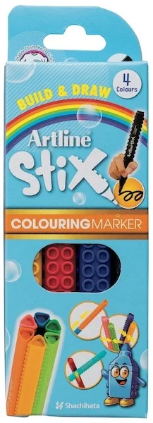 ARTLINE KEÇELİ KALEM STIX COLOURING MARER SET 4 RENK A-ETX-300.4WK
