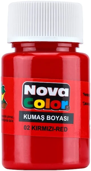 NOVA COLOR KUMAŞ BOYASI ŞİŞE 35 CC KIRMIZI NC-160