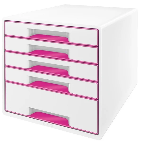 LEITZ EVRAK RAFI WOW 5 ÇEKMECE L-5214 PEMBE