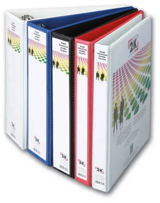 2K KLASÖR TANITIM CEPLİ 9CM 2 HALKA BEYAZ 09-2D-B