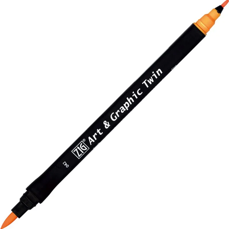 ZIG ART&amp;GRAPHIC TWIN TUT-80 042 BRIGHT YELLOW