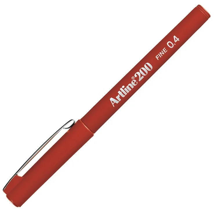 ARTLINE FINELINER KALEM FINE 200N 0.4 KOYU KIRMIZI A-EK-200N D.RED