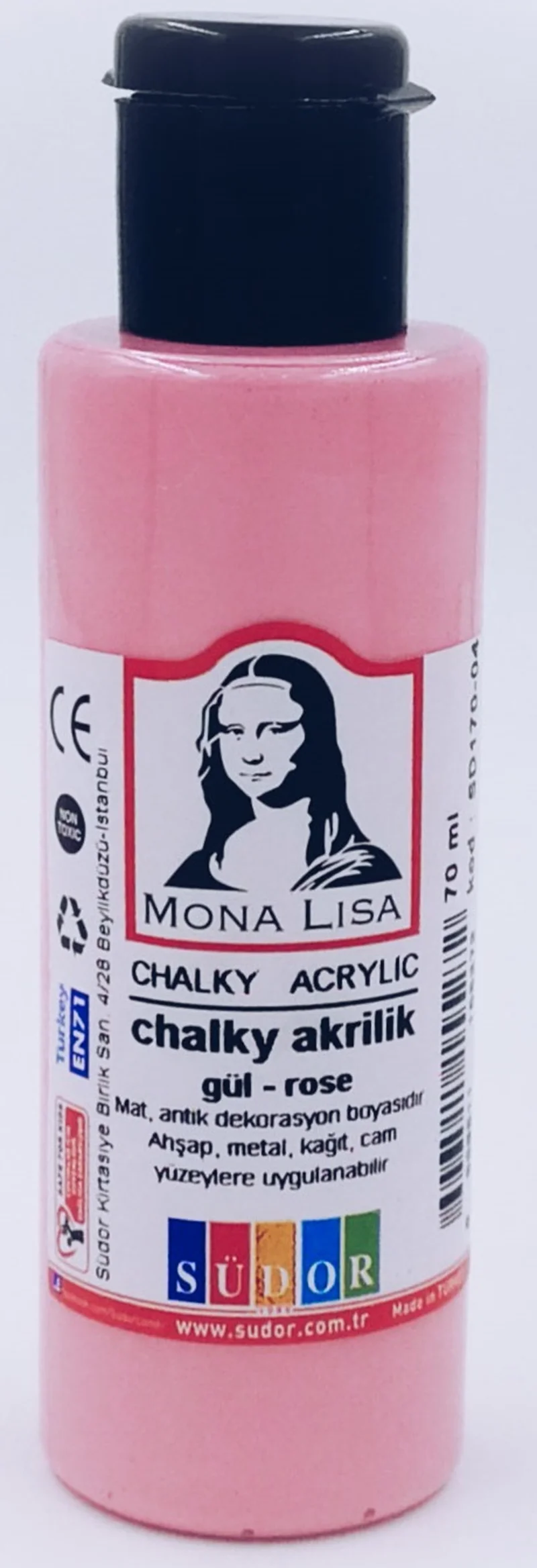 SÜDOR AKRİLİK BOYA 70 ML CHALKY GÜL SD170-04