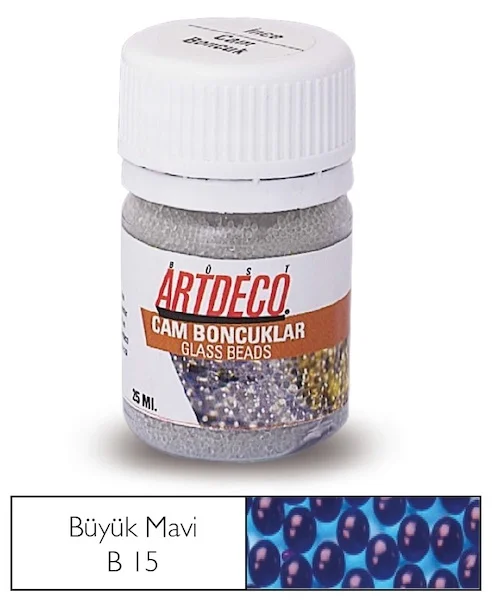 ARTDECO CAM BONCUK 25 ML BÜYÜK MAVİ Y-029A-B15