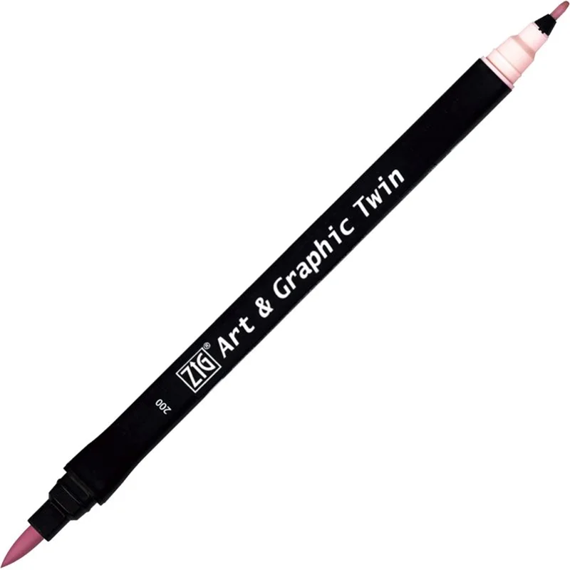 ZIG ART&amp;GRAPHIC TWIN TUT-80 200 SUGARED ALM. PINK