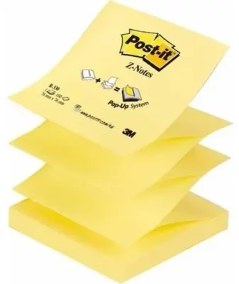 POST-IT YAPIŞKANLI NOT KAĞIDI SARI Z-NOT SARI 76x76 100 YP R-330 520100441900