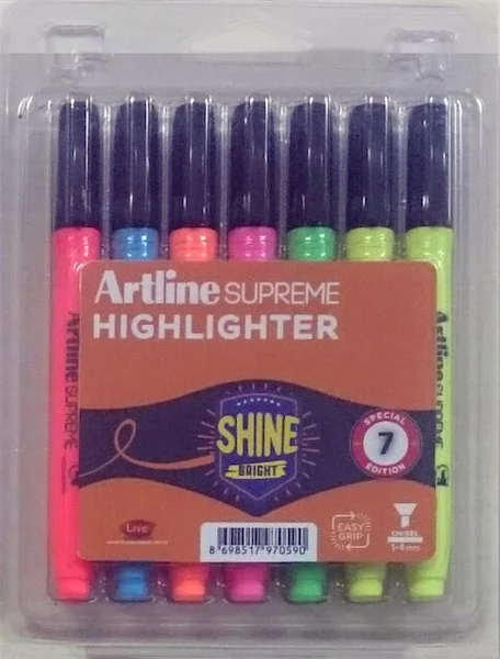 ARTLINE FOSFORLU KALEM SUPREME SET 7 RENK A-EPF-600.S7