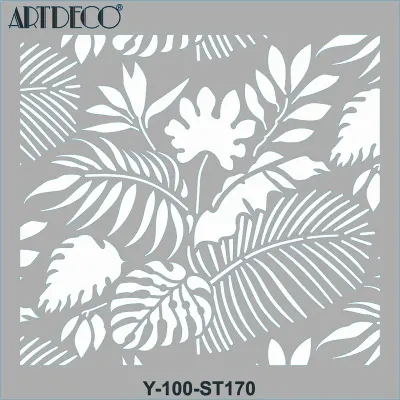 ARTDECO STENCIL 30x30 CM TROPİKAL YAPRAKLAR Y-100-ST170