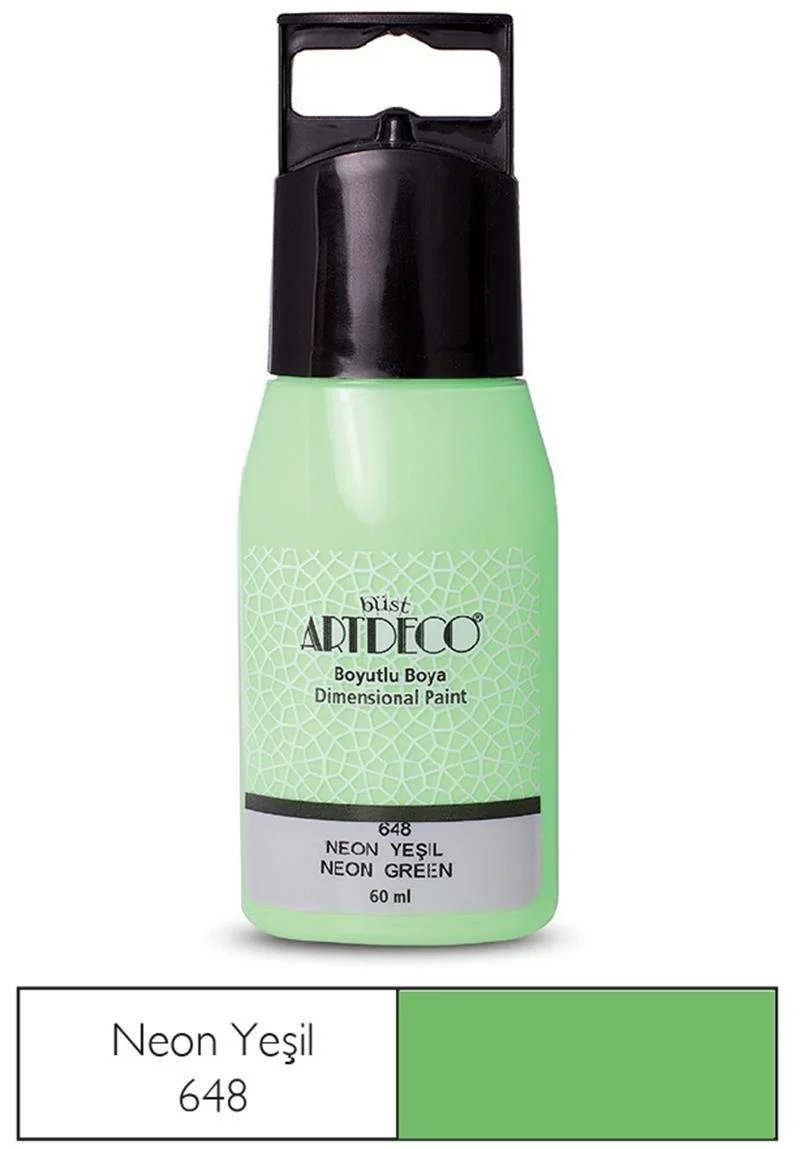 ARTDECO BOYUTLU BOYA NEON 60 ML YEŞİL Y-042C-648