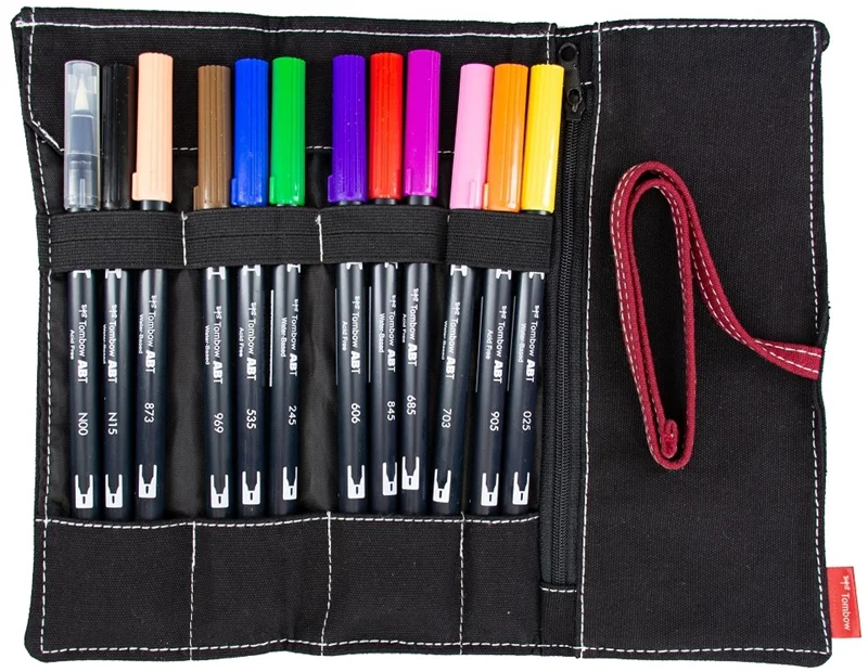 TOMBOW AB-T DUAL BRUSH PEN GRAFİK KALEMİ İÇİN RULO KALEMLİK T-ABT ROLL CASE