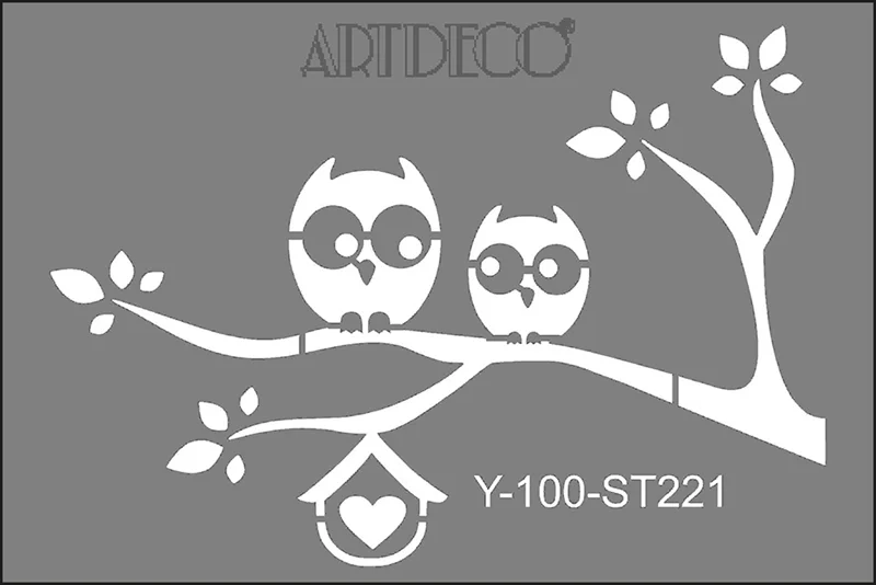 ARTDECO STENCIL A4 BAYKUŞLAR Y-100-ST219