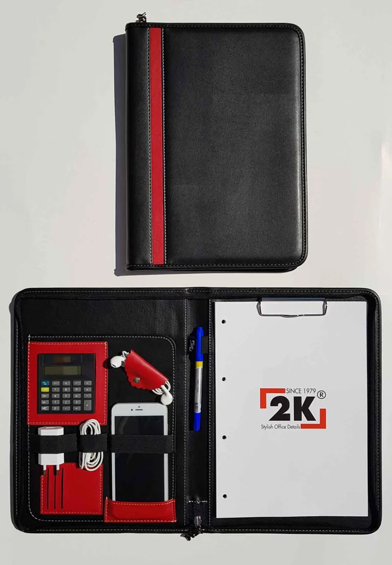 2K SEKRETERLİK A4 SUNİ DERİ FERM.TEL.KILIFLI SİYAH 9000