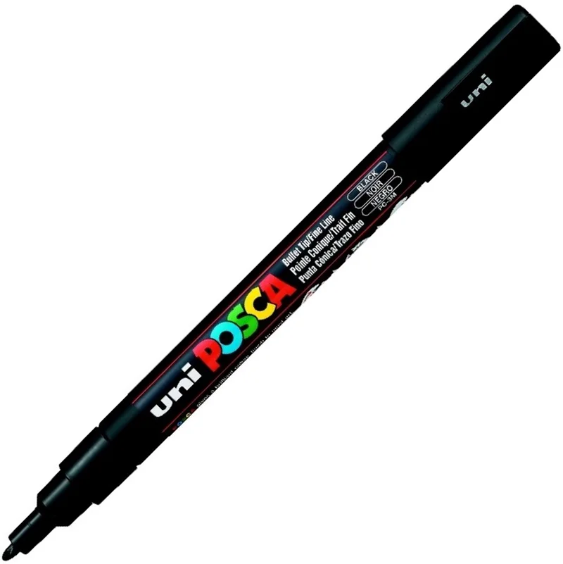 UNİ POSTER MARKÖRÜ POSCA PC-3M 0.9-1.3 SİYAH