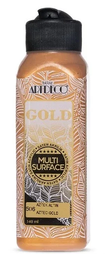 ARTDECO AKRİLİK BOYA GOLD MULTI-SURFACE 140 ML METALİK AZT.ALTIN Y-G71R-506